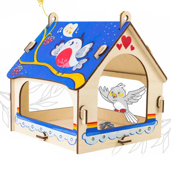 Уютный домик - кормушка для птиц Woody 02918